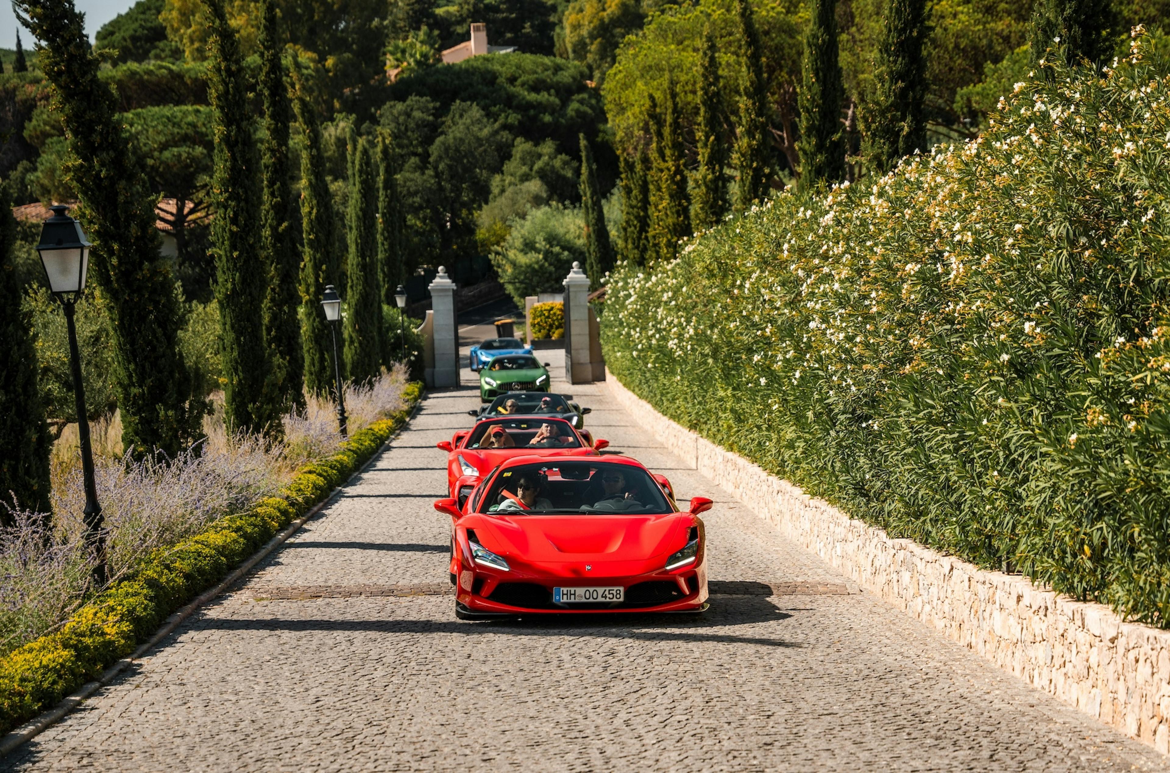 Luxury car on the French Riviera